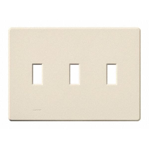 Lutron Traditional Fassada Wall Plates, Number of Gangs: 3 Gloss Finish, Light Almond - FG-3-LA