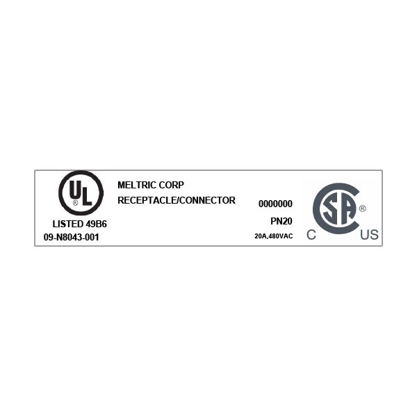 Meltric 09-N8043-001 RECEPTACLE REVERSE INTERIORS - 09-N8043-001