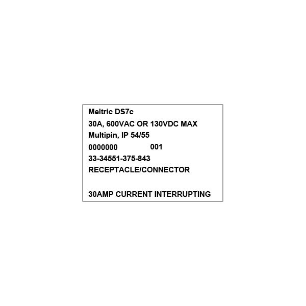 Meltric 33-34551-375-843 RECEPTACLE PADLOCKABLE MUSHROOM PAWL - 33-34551-375-843