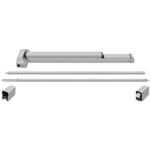 Deltana Panic Device Rim 36" With Vertical Rod Ul Fire-Rated Aluminum - PDVR36UL-AL