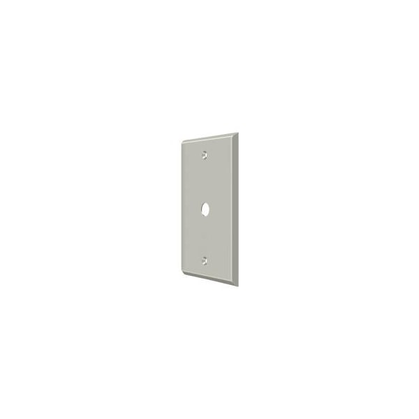 Deltana Cable Cover Switch Plate, Number of Gangs: 1 Solid Brass, Brushed Nickel Finish - CPC4764U15