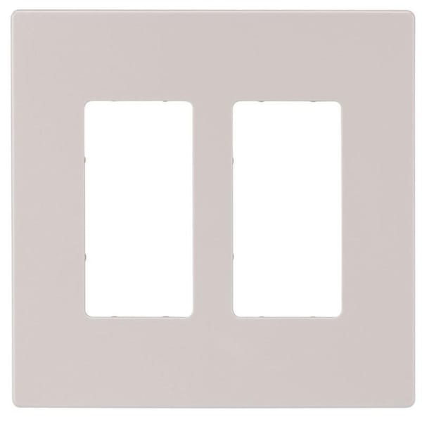 Eaton Wiring Devices PJ Wallplate, 487 in L, 494 in W, 2 Gang, Polycarbonate, White, HighGloss - PJS262W