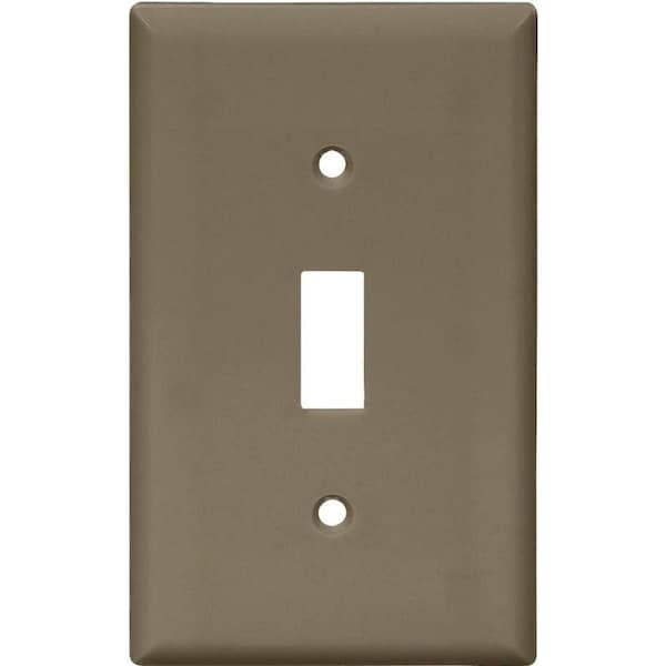 Eaton Wiring Devices Wallplate, 412 in L, 234 in W, 1 Gang, Nylon, Brown, HighGloss - 5134B-BOX