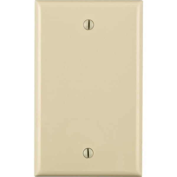 Leviton 1-Gang Standard Nylon Blank Wall Plate, Light Almond - 011-80714-00T