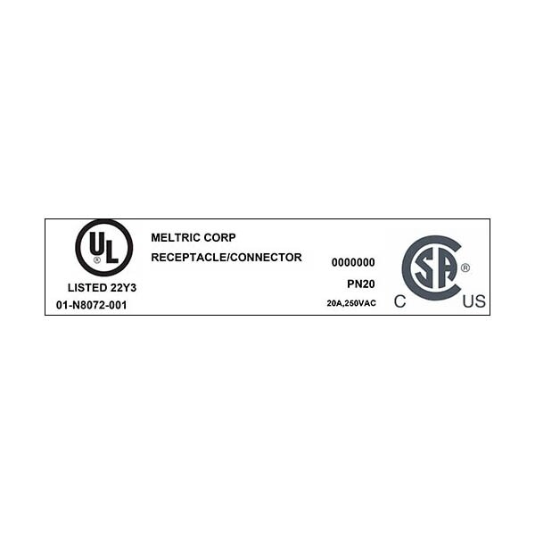 Meltric 01-N8072-001 RECEPTACLE REVERSE INTERIORS - 01-N8072-001