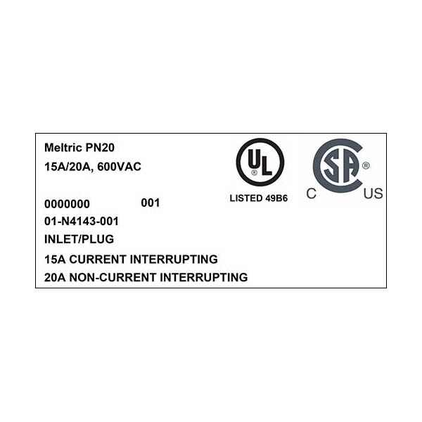 Meltric 01-N4143-001 INLET REVERSE INTERIORS - 01-N4143-001