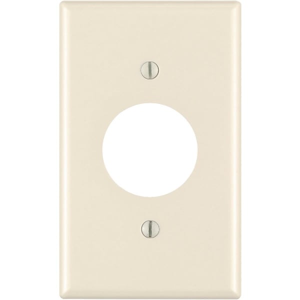 Leviton 1-Gang Smooth Plastic Single Outlet Wall Plate, Light Almond - 000-78004-000