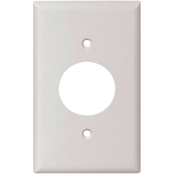 Eaton Wiring Devices Single Receptacle Wallplate, 4-1/2 in L, 2-3/4 in W, 1 -Gang, Nylon, White - 5131W-BOX