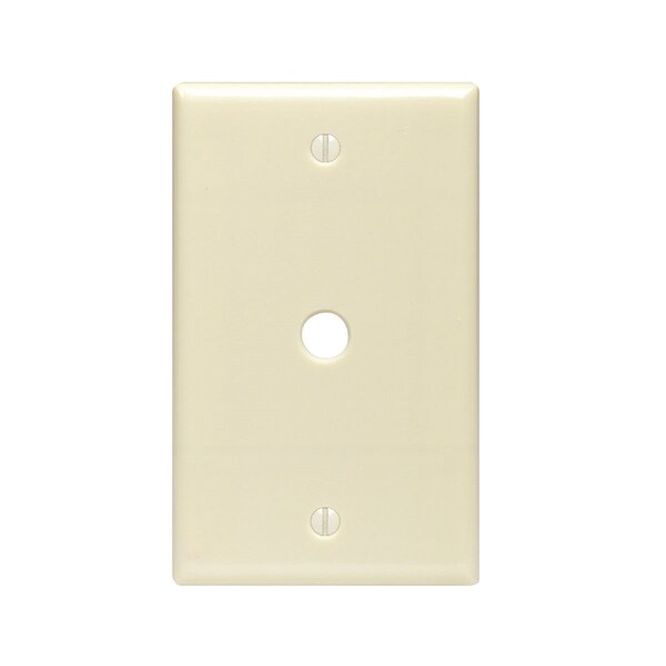 Leviton 1-Gang Plastic Ivory Telephone/Cable Wall Plate with 0.312 In. Hole - 001-86013