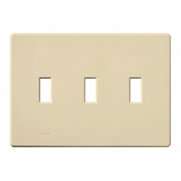 Lutron Traditional Fassada Wall Plates, Number of Gangs: 3 Gloss Finish, Ivory - FG-3-IV