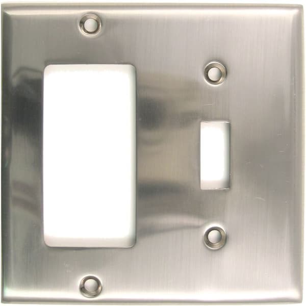 Rusticware Double Rocker/Switch, Number of Gangs: 2 Satin Nickel Finish - 788SN