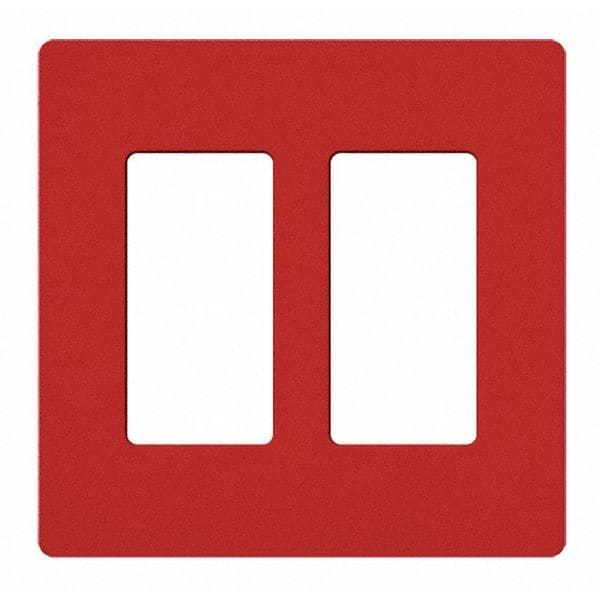 Lutron Designer Wall Plates, Number of Gangs: 2 Satin Finish, Hot - SC-2-HT