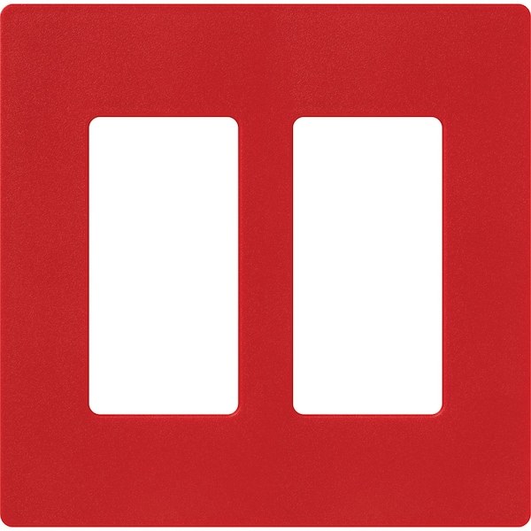 Lutron Designer Wall Plates, Number of Gangs: 2 Satin Finish, Hot - SC-2-HT