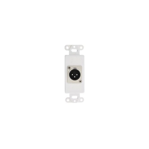 Swe-Tech 3C Decora Wall Plate Insert, White, XLR Male to Solder Type - FWT301-1004