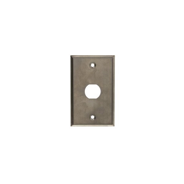 Swe-Tech 3C Outdoor Wall Plate w/ Water Seal, Stainless Steel , 1 Port, Single Gang - FWT30X8-71001