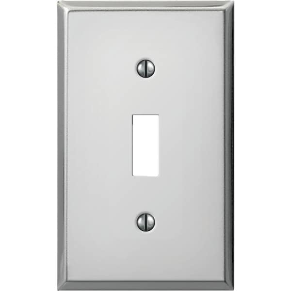 Amerelle PRO 1-Gang Stamped Steel Toggle Switch Wall Plate, Polished Chrome - C983TCH