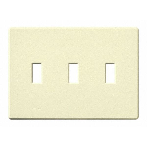 Lutron Traditional Fassada Wall Plates, Number of Gangs: 3 Gloss Finish, Almond - FG-3-AL