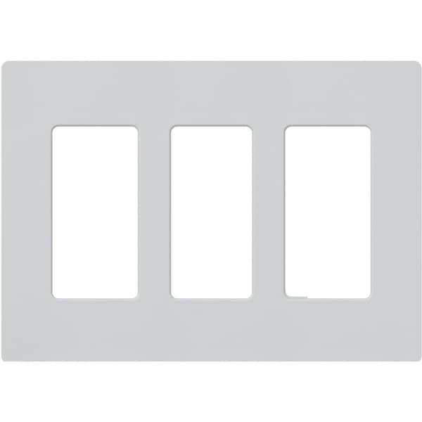 Lutron Designer Wall Plates, Number of Gangs: 3 Satin Finish, Palladium - SC-3-PD