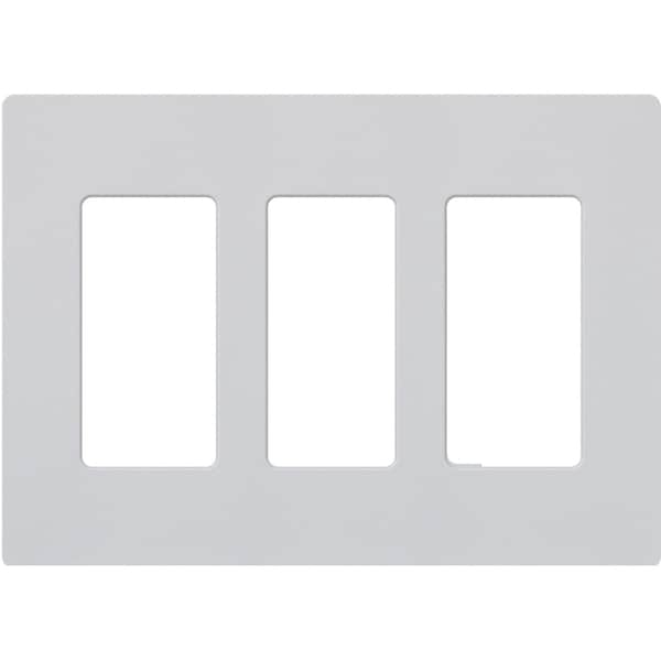 Lutron Designer Wall Plates, Number of Gangs: 3 Satin Finish, Palladium - SC-3-PD