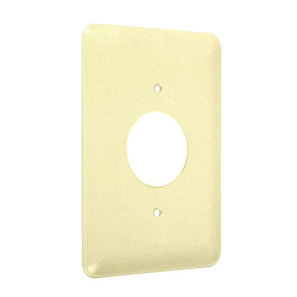 Taymac Single Receptacle Maxi Wall Plates, Number of Gangs: 1 Metal, Textured Finish, Ivory - WMTI-SR2