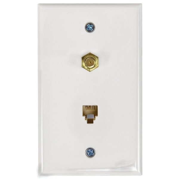 Zenith Wallplate, 4-1/2 in L, 2-3/4 in W, White - TW1002CPW