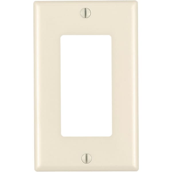 Leviton Decora 1-Gang Nylon Rocker Decorator Wall Plate, Light Almond - 130-80401-0NT