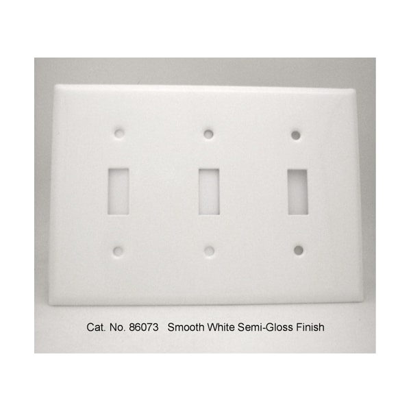 Mulberry Number of Gangs: 3 Steel, Semi-Gloss Finish, White - 86073