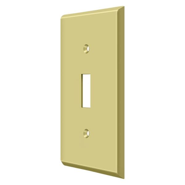Deltana Single Switch Cutout Switch Plate, Number of Gangs: 1 Solid Brass, Polished Brass Finish - SWP4751U3