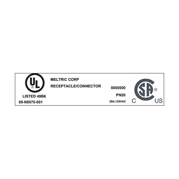 Meltric 09-N8075-001 RECEPTACLE REVERSE INTERIORS - 09-N8075-001
