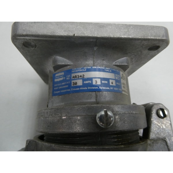 Crouse Hinds ARKTITE   4P 3W 30A AMP 600V-AC RECEPTACLE - AR342
