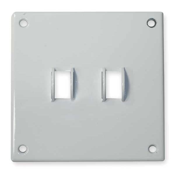 Hubbell Security Series, Number of Gangs: 2-Gang Steel, Zinc Plated, Powder Finish, White - SWP2