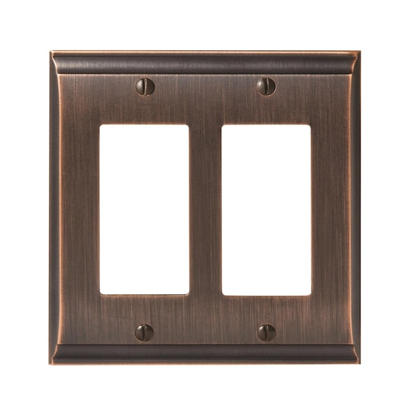 Amerock Candler 2 Rocker Oil Rubbed Bronze Wall Plate - 1906991