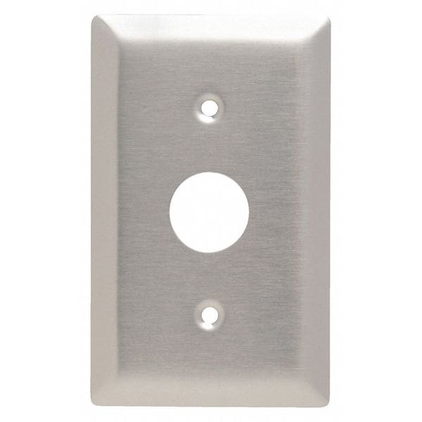 Legrand Locking Switch Plate, Number of Gangs: 1 Stainless Steel, Brushed Finish, Silver - SS717