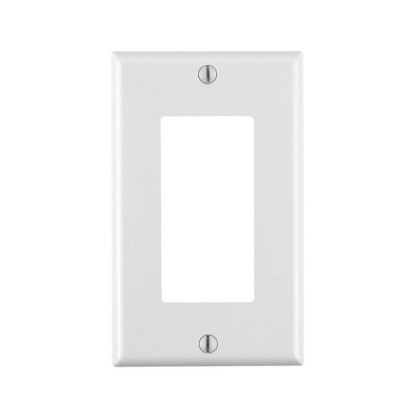 Leviton White 1 gang Thermoset Plastic Wall Plate - 80401-2AW