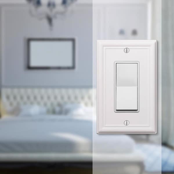 Amerelle Wallplate Chelsea 1R Wht - 149RW