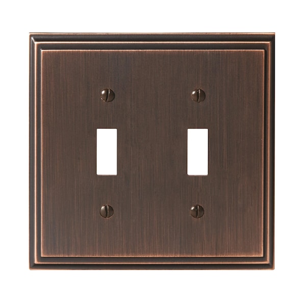 Amerock Mulholland 2 Toggle Oil Rubbed Bronze Wall Plate - 1907001