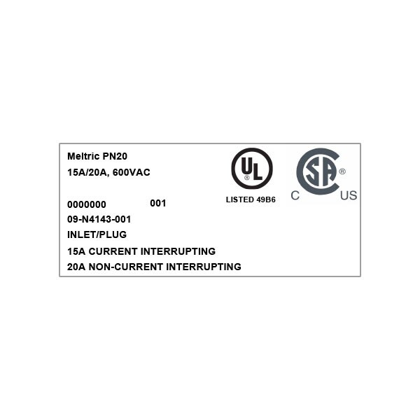 Meltric 09-N4143-001 INLET REVERSE INTERIORS - 09-N4143-001