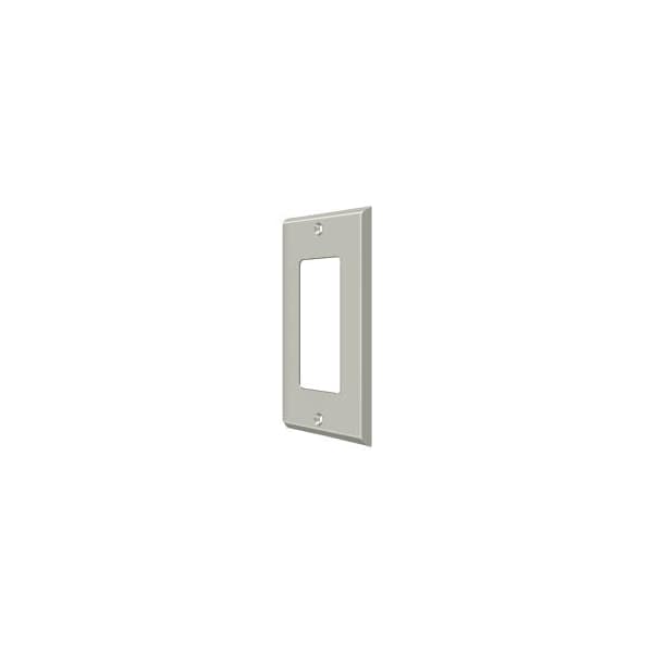 Deltana Single Rocker Switch Plate, Number of Gangs: 1 Solid Brass, Brushed Nickel Finish - SWP4754U15