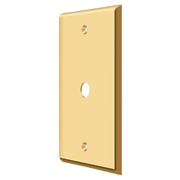 Deltana Cable Cover Switch Plate, Number of Gangs: 1 Solid Brass, PVD Polished Brass Finish - CPC4764CR003