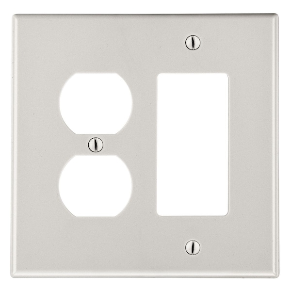 Hubbell Wiring Device-Kellems WALLPLATE, 2-G, 1) DUP 1) DEC, LA - P826LA
