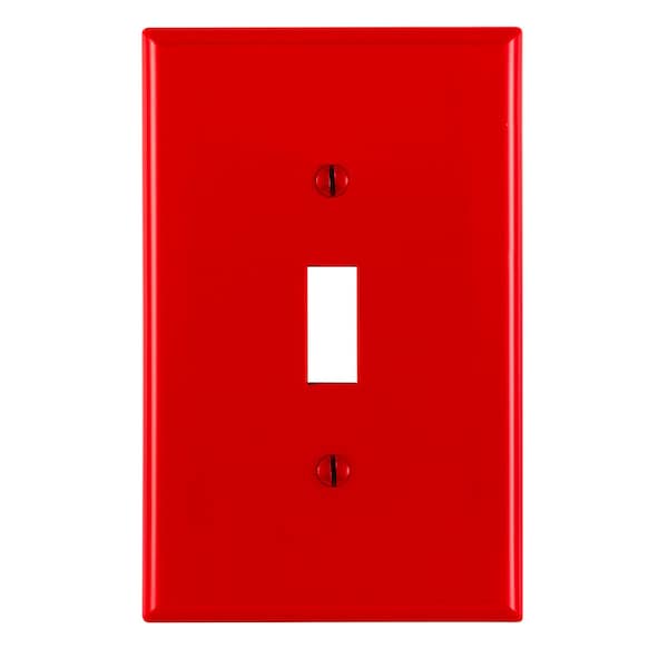 Leviton Wallplates Rd Wp Midway 1G Sw Tgl Thermpl - PJ1-R