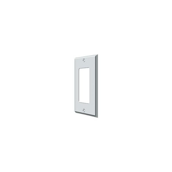 Deltana Single Rocker Switch Plate, Number of Gangs: 1 Solid Brass, Polished Chrome Plated Finish - SWP4754U26