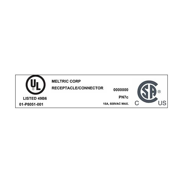 Meltric 01-P8051-001 RECEPTACLE REVERSE INTERIORS - 01-P8051-001