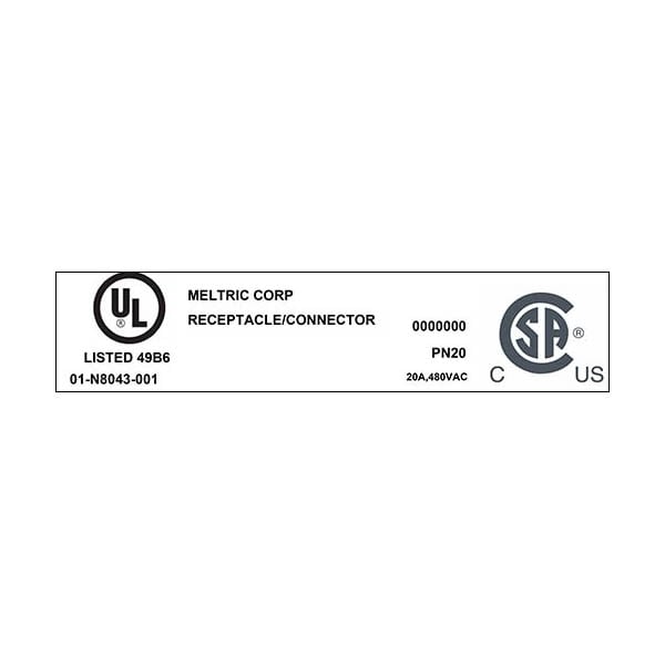 Meltric 01-N8043-001 RECEPTACLE REVERSE INTERIORS - 01-N8043-001