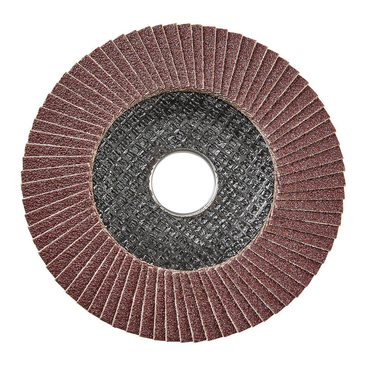 Disco de láminas tipo 27 de 4-1/2 pulg. x 7/8 pulg. con respaldo de fibra de vidrio y grano de óxido de aluminio de 60 granos - 57749