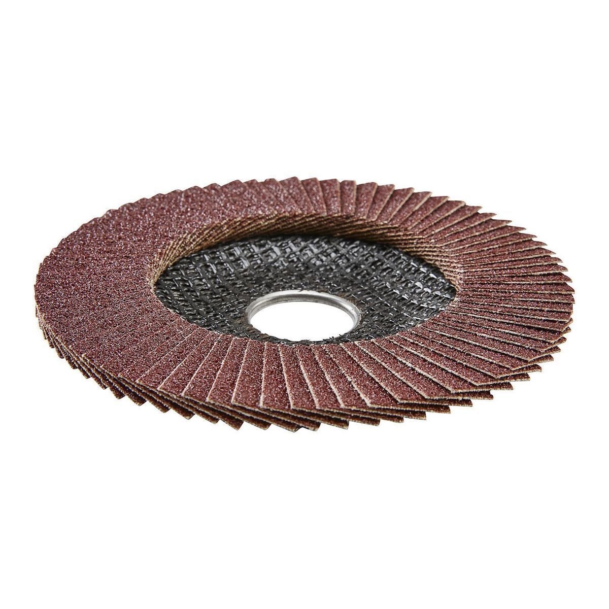 Disco de láminas tipo 27 de 4-1/2 pulg. x 7/8 pulg. con respaldo de fibra de vidrio y grano de óxido de aluminio de 60 granos - 57749