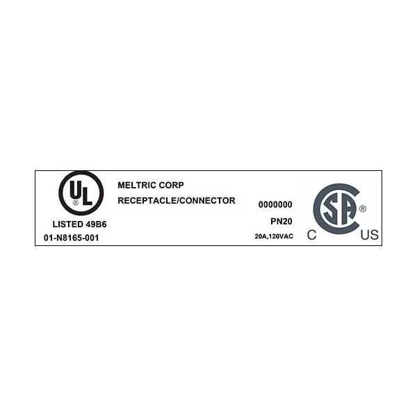 Meltric 01-N8165-001 RECEPTACLE REVERSE INTERIORS - 01-N8165-001