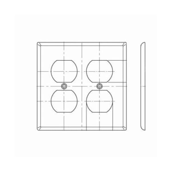 Leviton Wallplates 2 Gang Dup Wlplt Brown - 80716