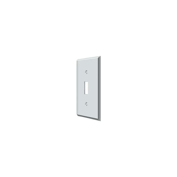 Deltana Single Standard Switch Plate, Number of Gangs: 1 Solid Brass, Polished Chrome Plated Finish - SWP4751U26