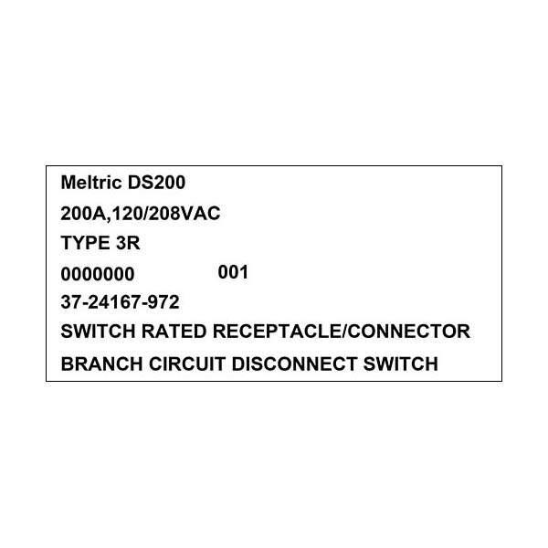 Meltric 37-24167-972 RECEPTACLE - 37-24167-972